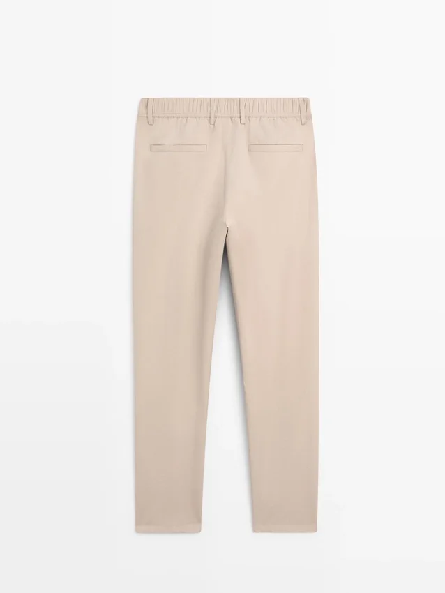 Joggerbyxor i bomullslinne Joggerbyxor i bomullslinne