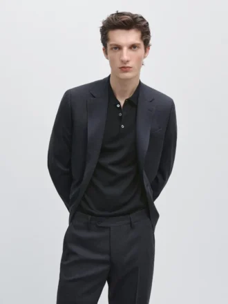 Kavajer i cool ullblandning med rutmönster