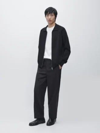 Kofta i bomullsblandning med dragkedja