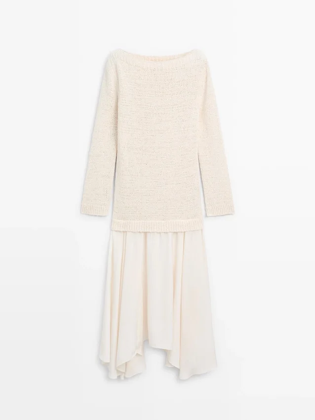 Kombinerad asymmetrisk midiklänning Kombinerad asymmetrisk midiklänning