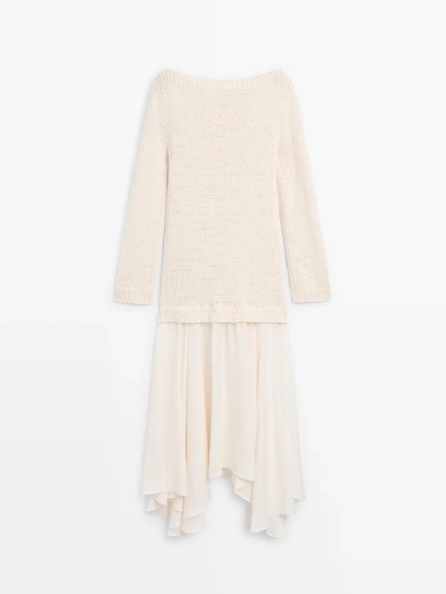 Kombinerad asymmetrisk midiklänning Kombinerad asymmetrisk midiklänning