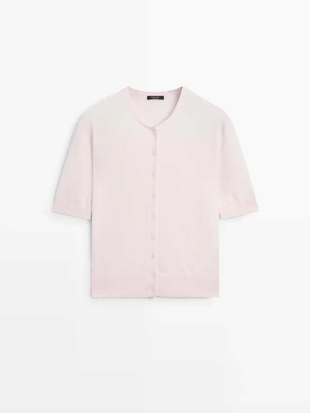 Kortärmad stickad kofta Kortärmad stickad kofta