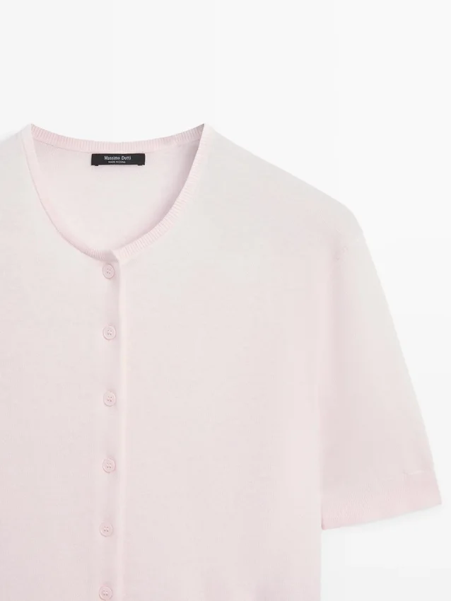 Kortärmad stickad kofta Kortärmad stickad kofta