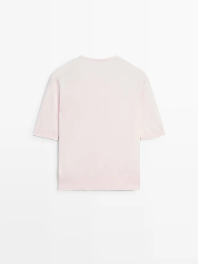 Kortärmad stickad kofta Kortärmad stickad kofta