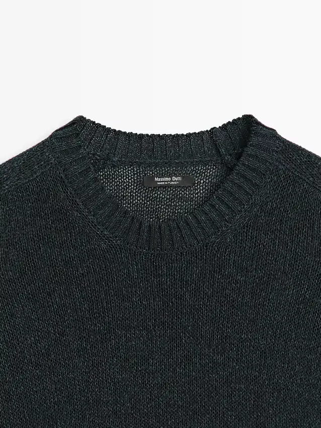 Kortärmad stickad tröja Kortärmad stickad tröja