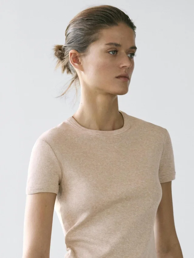 Kortärmad T-shirt i bomull Kortärmad T-shirt i bomull