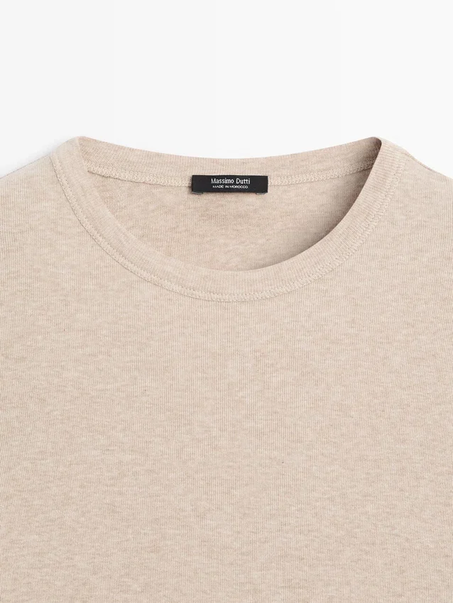 Kortärmad T-shirt i bomull Kortärmad T-shirt i bomull