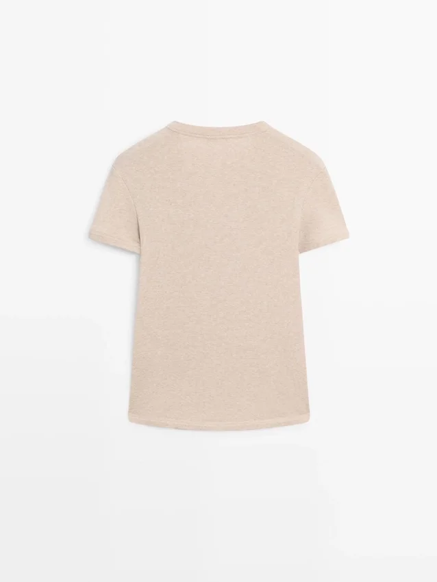 Kortärmad T-shirt i bomull Kortärmad T-shirt i bomull