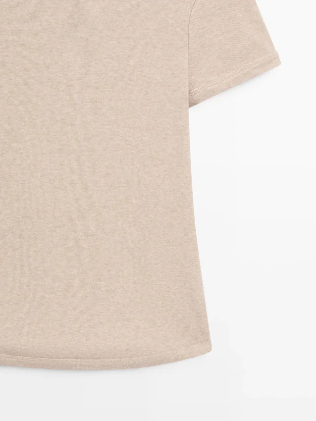 Kortärmad T-shirt i bomull Kortärmad T-shirt i bomull