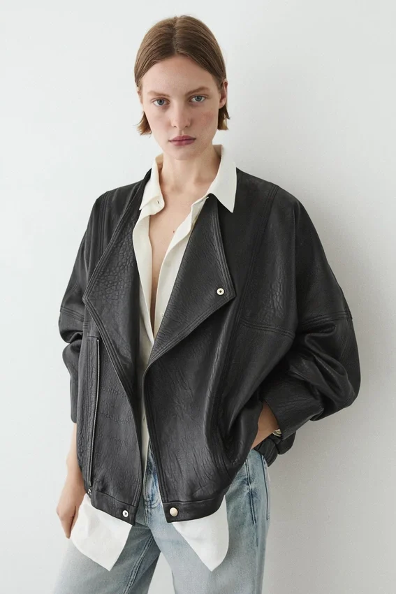Läderbomberjacka Läderbomberjacka