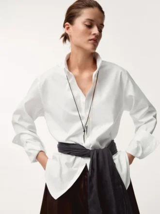 Läderhalsband med pendelhänge