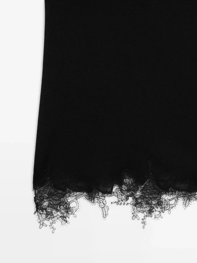 Linne med spetsdetaljer Linne med spetsdetaljer