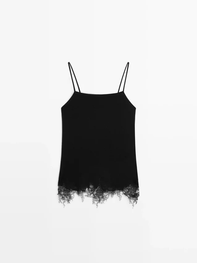 Linne med spetsdetaljer Linne med spetsdetaljer