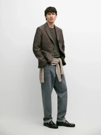 Linnekavajer med fickdetaljer