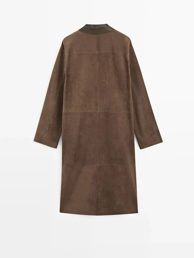 Lång kappa i mocka Lång kappa i mocka