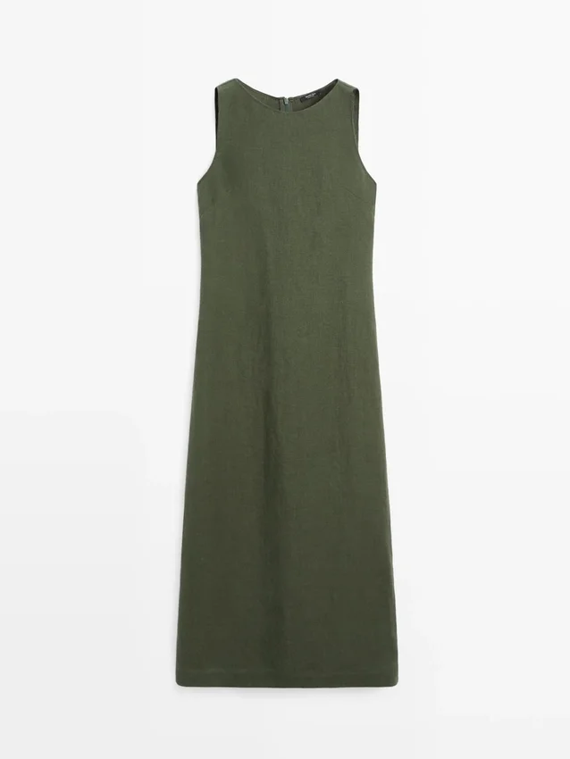 Lång linneklänning Lång linneklänning