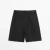 Långa bermuda-shorts i linne