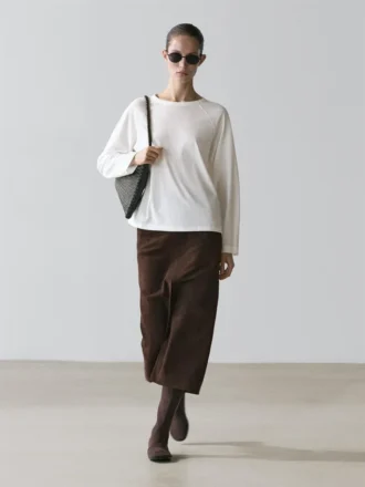 Långärmad T-shirt i 100 % bomull