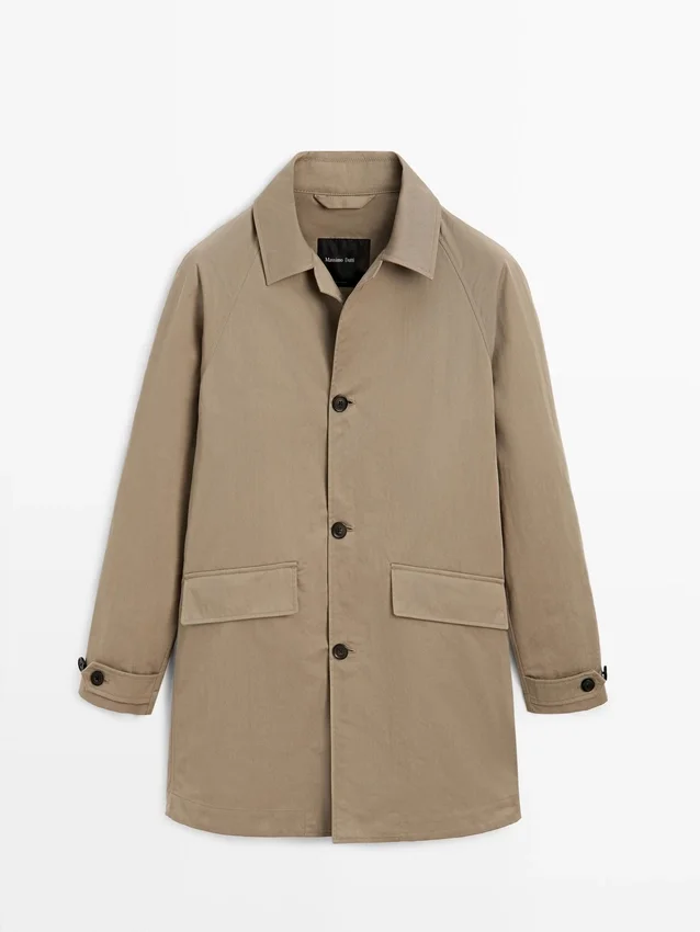 Lätt trenchcoat i bomullsblandning Lätt trenchcoat i bomullsblandning
