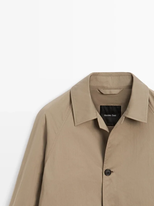 Lätt trenchcoat i bomullsblandning Lätt trenchcoat i bomullsblandning