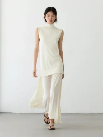 Matchande stickad midiklänning