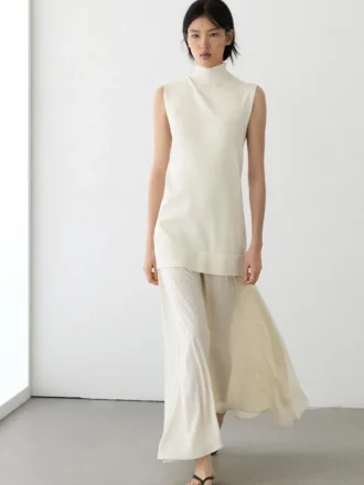 Matchande stickad midiklänning