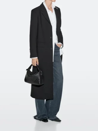 Medelstor vävd nappaläderväska