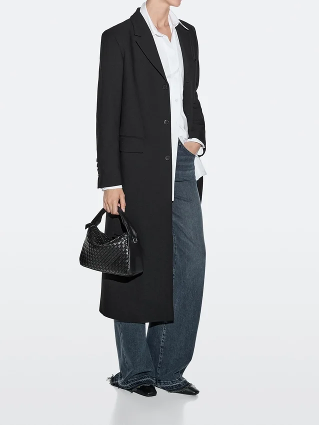 Medelstor vävd nappaläderväska Medelstor vävd nappaläderväska