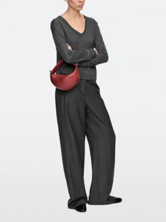 Mini-halvmåneväskor i nappaläder