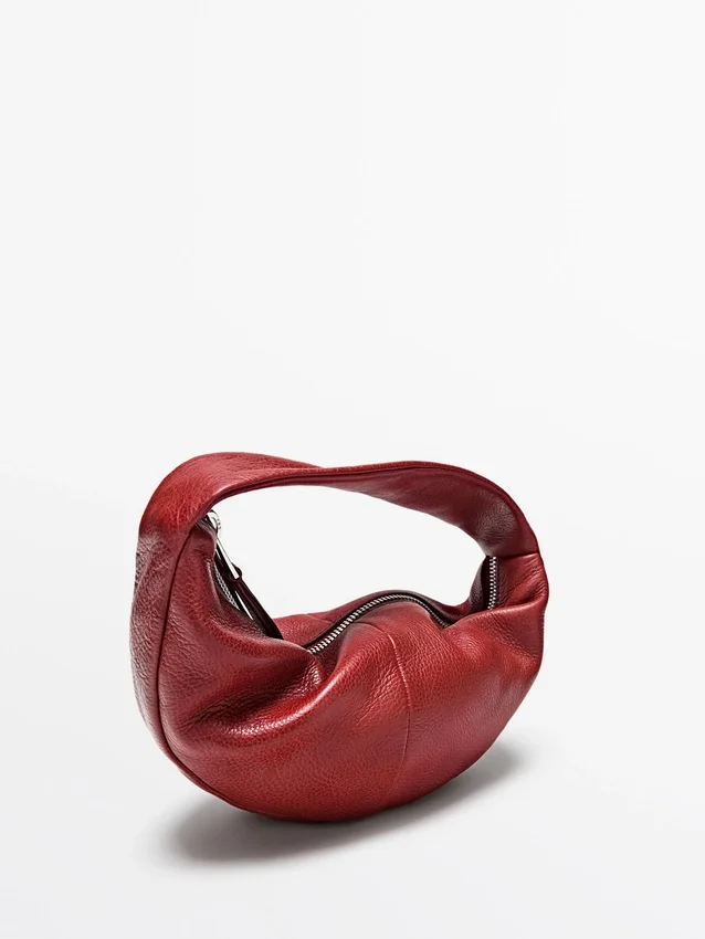 Mini-halvmåneväskor i nappaläder Mini-halvmåneväskor i nappaläder