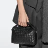 Mini-väska i flätat nappaläder
