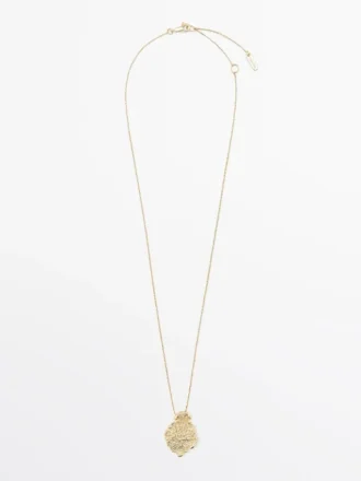 Minihalsband med hänge i spets