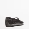 Mjuka ballerinaskor i imiterat krokodillskinn