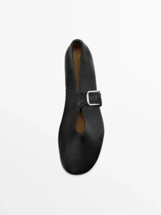 Mjuka läderballerinaskor