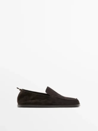 Mjuka Loafers med rynkad detalj