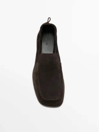 Mjuka Loafers med rynkad detalj
