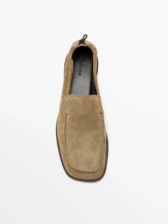 Mjuka Loafers med rynkad detalj Mjuka Loafers med rynkad detalj