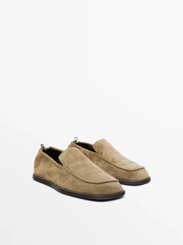 Mjuka Loafers med rynkad detalj Mjuka Loafers med rynkad detalj