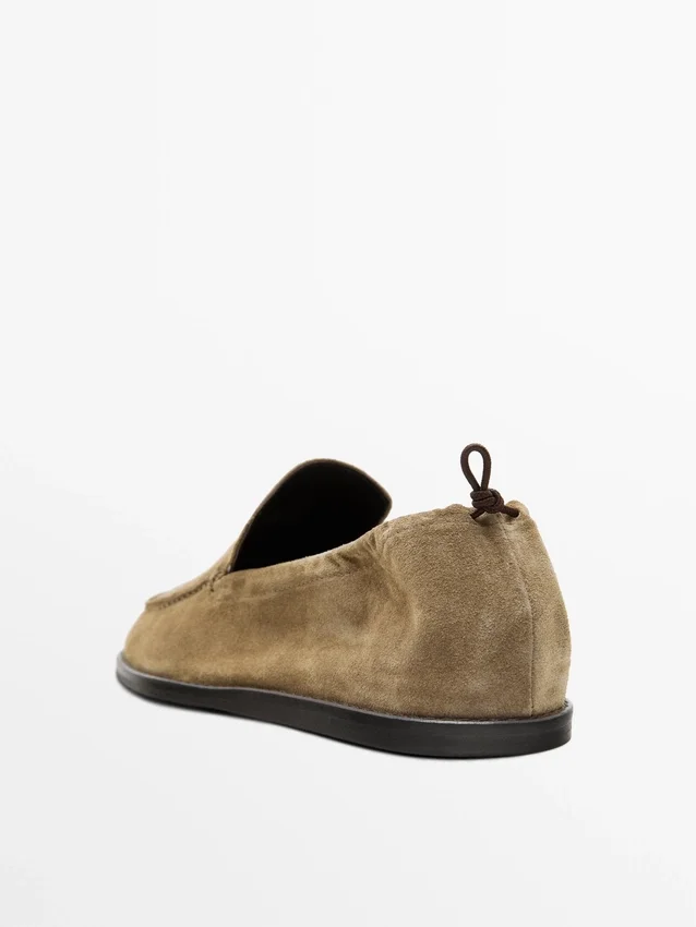 Mjuka Loafers med rynkad detalj Mjuka Loafers med rynkad detalj