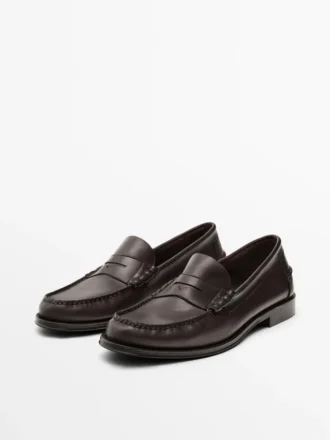 Mjuka oljade läders Loafers