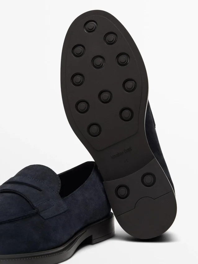 Pennyloafers i spaltläder Pennyloafers i spaltläder