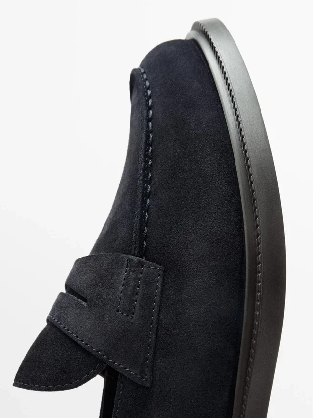 Pennyloafers i spaltläder Pennyloafers i spaltläder