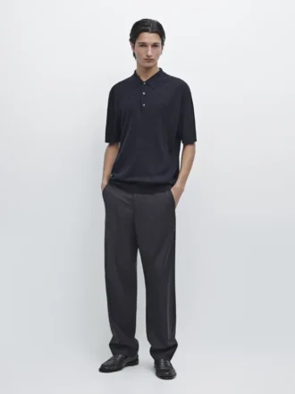 Pikétröja i merinoull