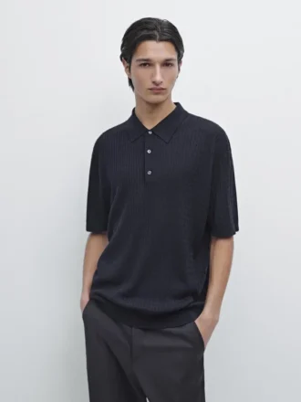 Pikétröja i merinoull