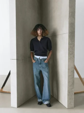 Pikétröja i ullblandning