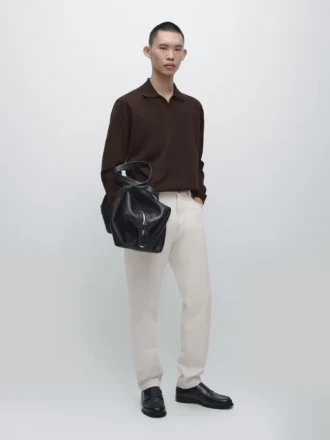 Polotröja i bomullstrik