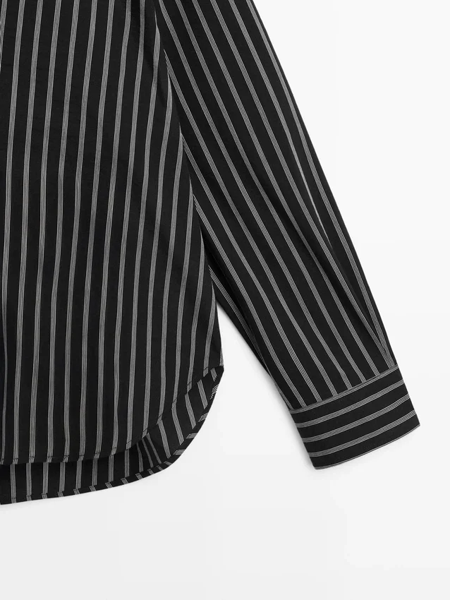 Randig skjorta i bomullsblandning Randig skjorta i bomullsblandning