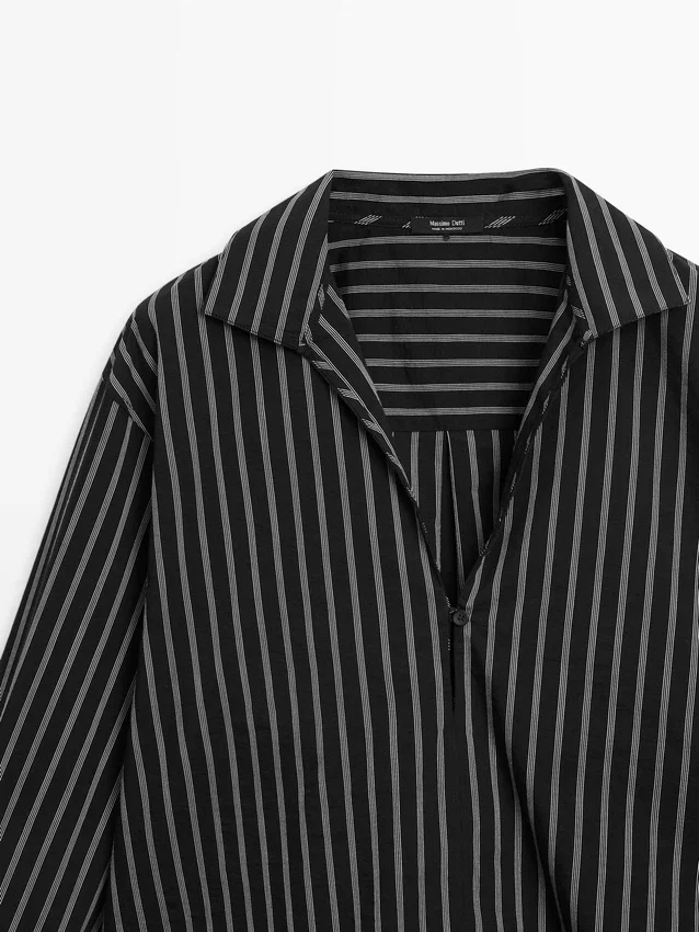 Randig skjorta i bomullsblandning Randig skjorta i bomullsblandning