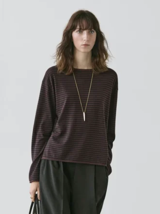 Randig tröja i bomullsblandning