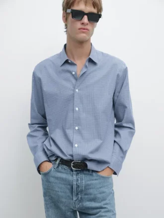 Regular Fit Check 100 % bomullsskjorta